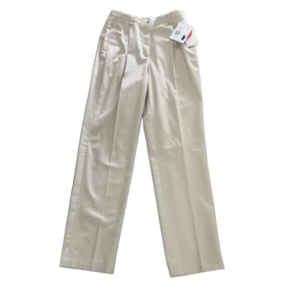 NWT Liz Claiborne Kylie Trouser Pant Wrinkle Free Cotton 8L Beige/Lt Khaki 138A - Picture 1 of 13